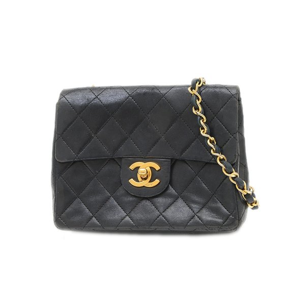 Chanel Mini Matelasse 18 Chain Shoulder Bag in Black Lambskin with Gold Hardw... - Picture 1 of 10